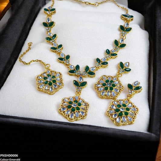 Tear/Flower Drop Necklace Set