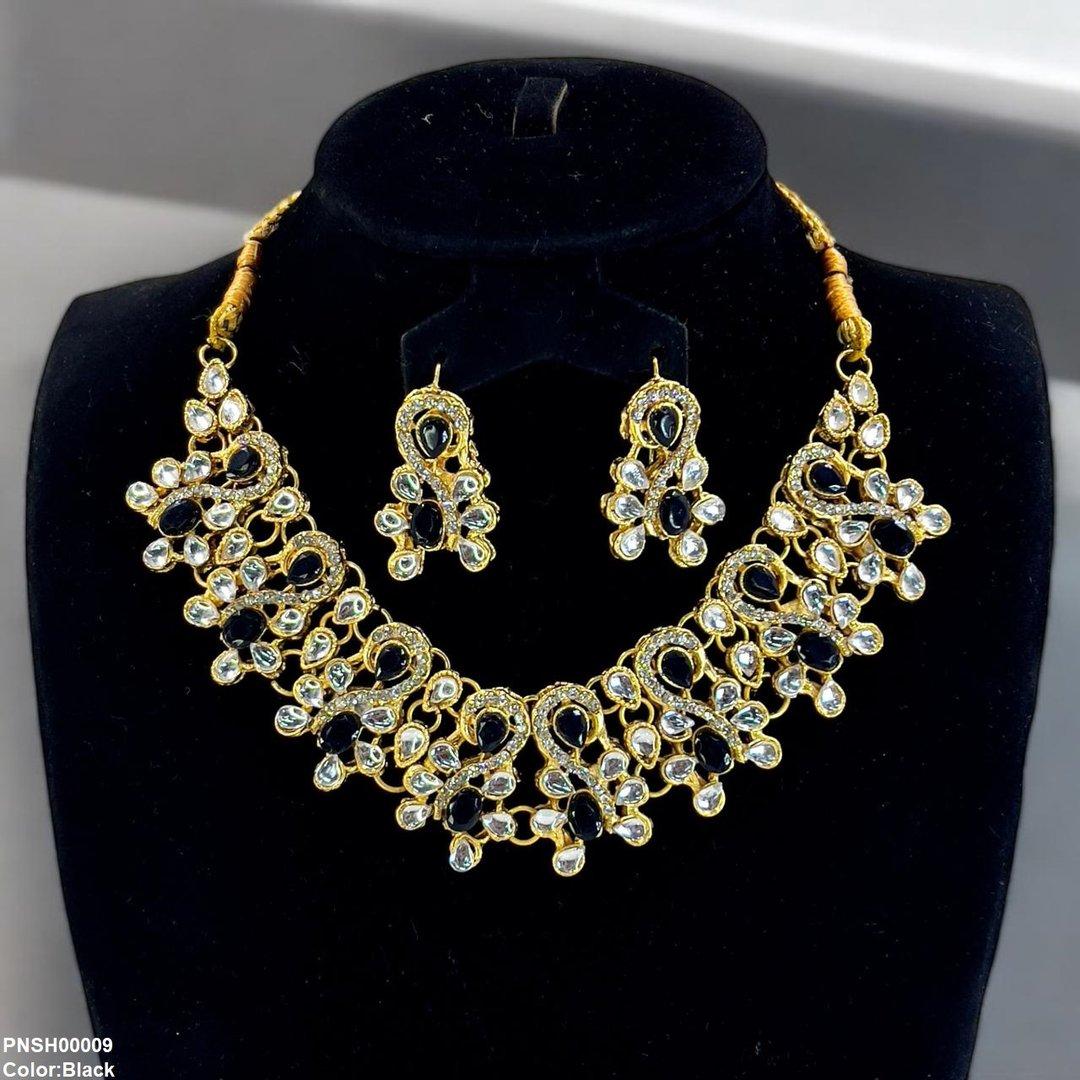 Oval Tear Necklace Set