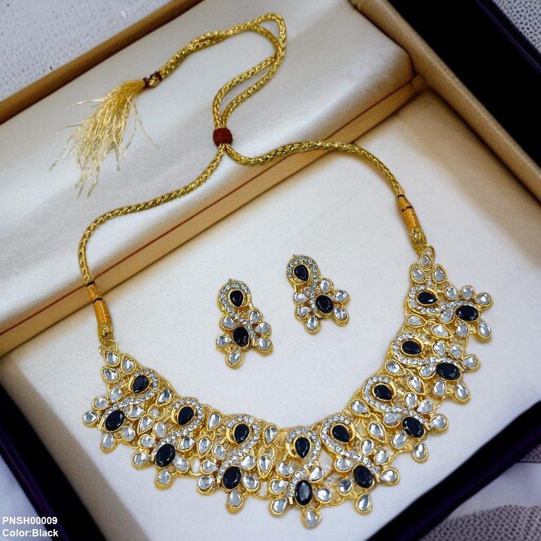 Oval Tear Necklace Set