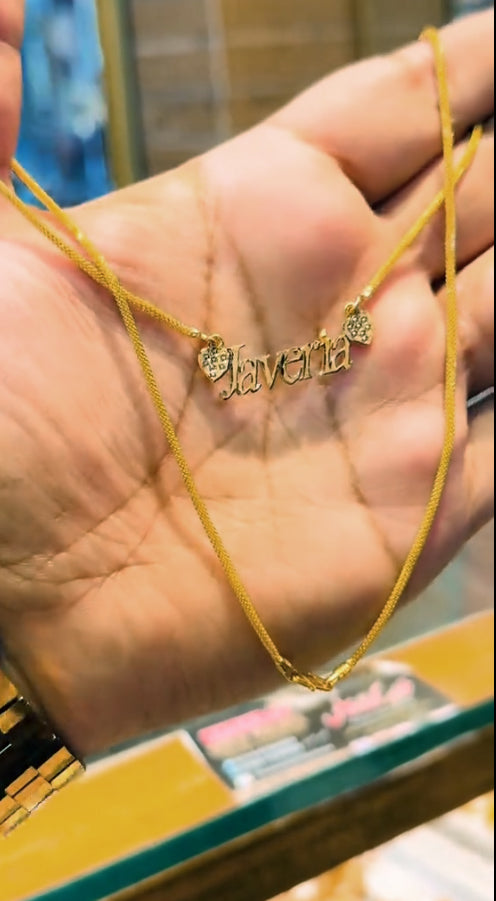 Customized Double Heart Necklace